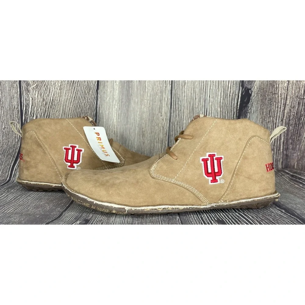 Indiana University IU Brown Primus Campus Faux Suede Chukka Shoes Mens Sz 10